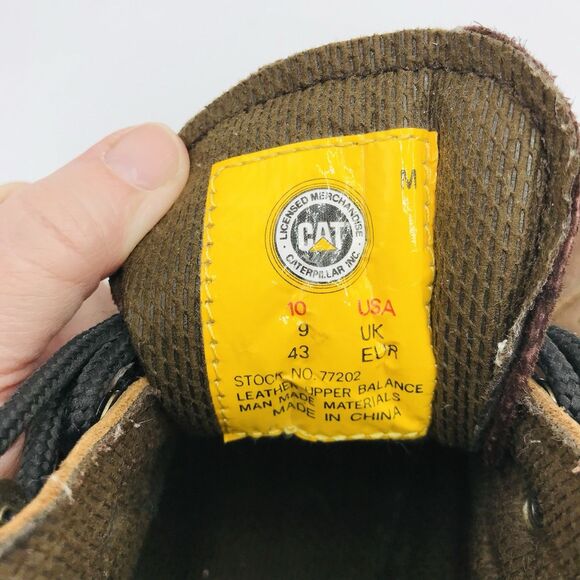 Caterpillar Work Boots Brown Leather Shoes Workwear Outdoor Hiking Mens 10 main image 14